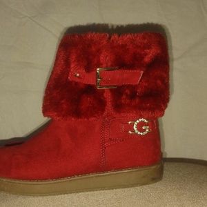 Short red Guessboots